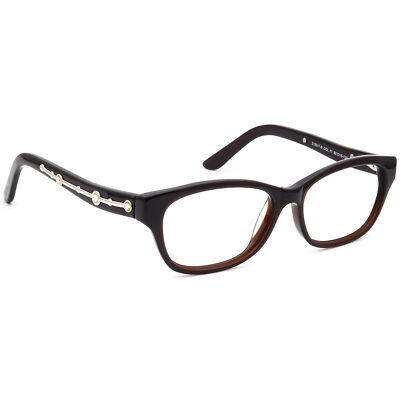 Bvlgari Eyeglasses 2120-T-B COL. 11 Dark Brown Frame Italy 50[]15 135 Crystals