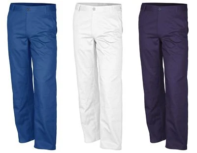 Qualitex Arbeitshose basic Bundhose Montagehose Berufsbekleidung blau weiss
