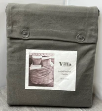 Villa Basketweave Pebble Pillow Sham by Noble Excellence, Gray Euro Retails $59