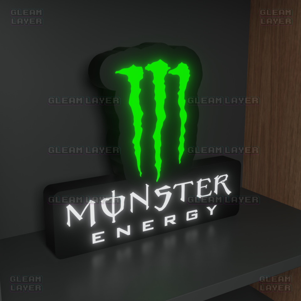 Letrero de luz LED Monster Energy Drink