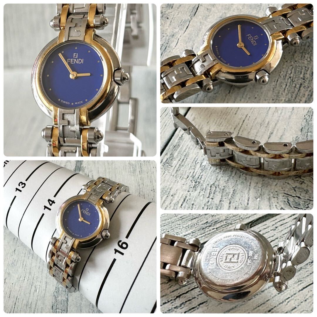 Fendi 760L Analog Quartz Women Battery Replaced Watch Blue