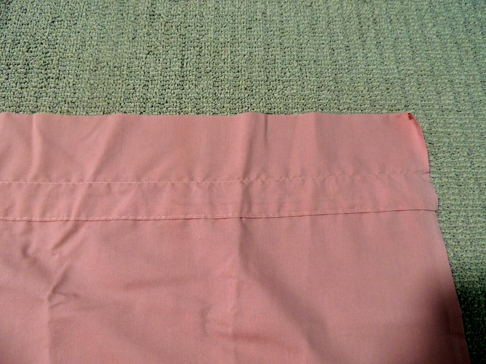 Shabby Chic DARK Pink Valance Hostess Vintage SOLID Window Curtain 60 X 14 INCH - Image 2 of 4