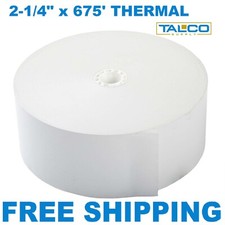 (4) GENMEGA ATM (2-1/4" x 675') THERMAL RECEIPT PAPER ROLLS ~FAST FREE SHIPPING~