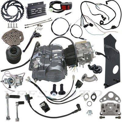 Lifan 140cc Manual Clutch Engine Motor w/ Grips Carby Kick