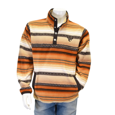 Men's Cowboy Hardware SERAPE AZTEC PRINT CADET POLAR FLEECE Shirt