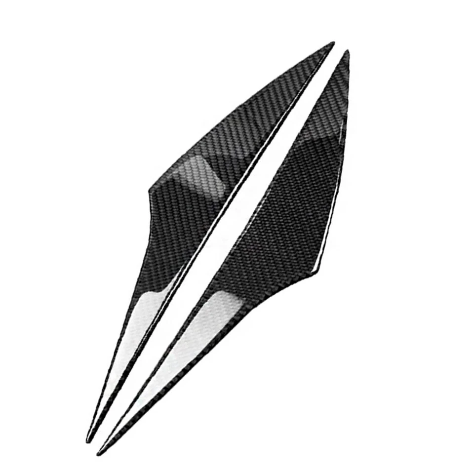 2Pcs For Mazda3 Axela 2014-2016 Carbon Fiber Headlight Eyelid Eyebrow Cover Trim Foto 3 de 4