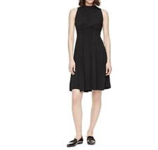 Kate Spade Rio Crepe Tie Back Dress Size 0 Black Knee Length Sleeveless Party