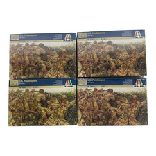 Lot Of 4 Italeri U.S. Paratroopers 1/72 Scale Model Kit #6063 New & Sealed