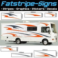 MOTORHOME VINYL GRAPHICS STICKERS DECALS STRIPES SET CAMPER VAN CARAVAN HORSEBOX