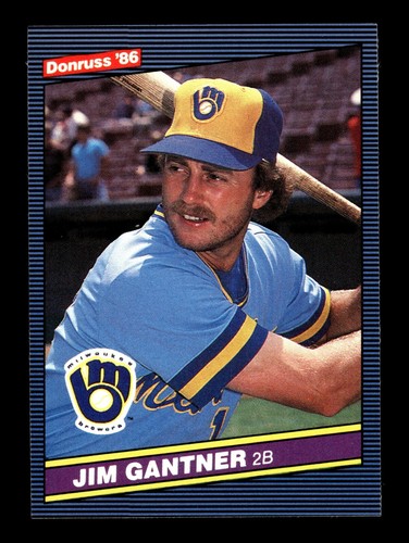 1986 Donruss #115 Jim Gantner Milwaukee Brewers - Imagen 1 de 2