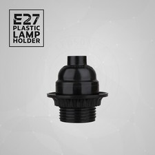 E27 Black Bulb Holder Socket Edison Screw For Edison Lamp Base Holders Pack