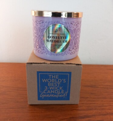 Bath & Body Works, weltbeste 3 Docht Kerze Konfetti Daydream 411g (A)
