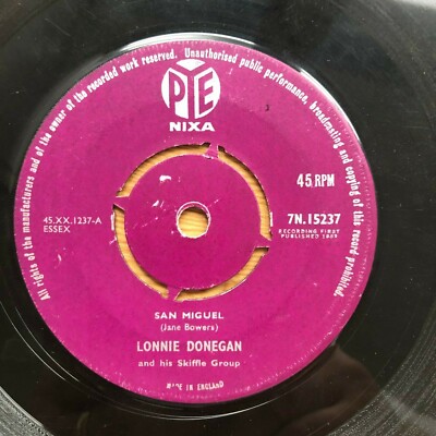 Lonnie Donegan's Skiffle Group San Miguel / Talking Guitar Blues 1959 7'' vinyl