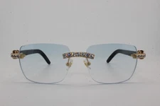 XL Diamond Iced Out Buffs Genuine Horn Premium High Quality Sunglasses