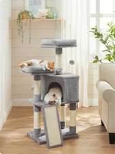 45.3in Indoor Cat Tree Tower Condo 2 Perches ...