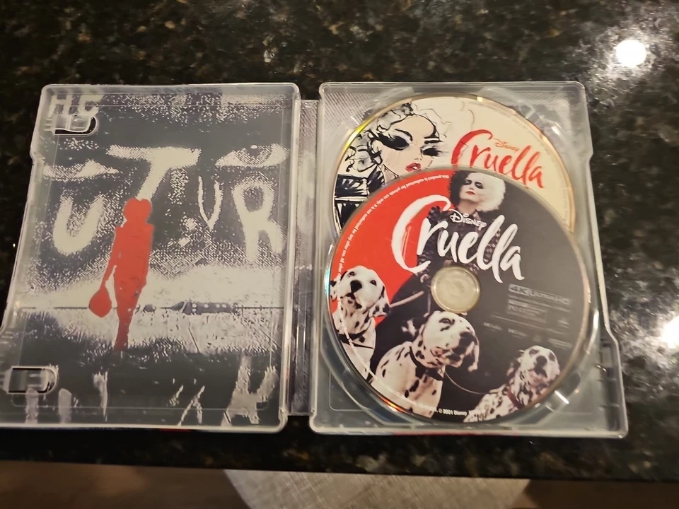 Cruella 4K + Blu-ray + J-Card Steelbook - Like New - OOP RARE - Emma Stone - Image 3 of 3