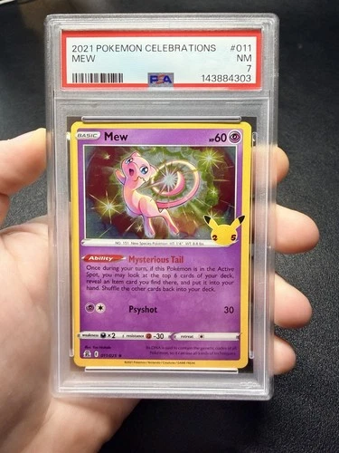 2021 Pokemon Celebrations #011 MEW PSA 7 Near Mint Collectible