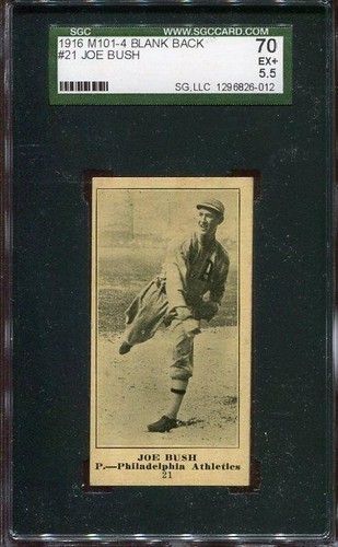 1916 M101 4 Sporting News Joe Bush [Blank Back] #21 card