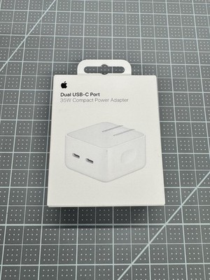 Apple 35W Dual USB-C Port Compact Wall Power Adapter MHJ83LL/A