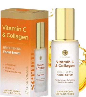 Vitamin C & Collagen Facial Serum Brightening Anti Aging Wrinkle 50ml Facial 
