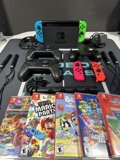 Nintendo Switch Console Bundle | 2 Pro Controllers | 6 Games | Extra Joy Cons!!