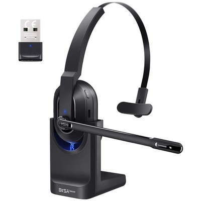Auriculares Bluetooth Con Microfono AI Y Boton De Silencio Para Oficinas