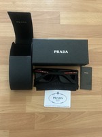PRADA Linda Rossa Men’s Sunglasses Black/Grey Brand New In Box