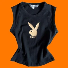 90's 00's vintage baby tee tank top mcbling y2k tank top XS/S playboy