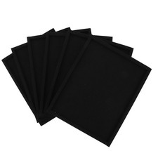 6Pcs Black Felt Puzzle Storage Trays with Stackable Sorting Sections
