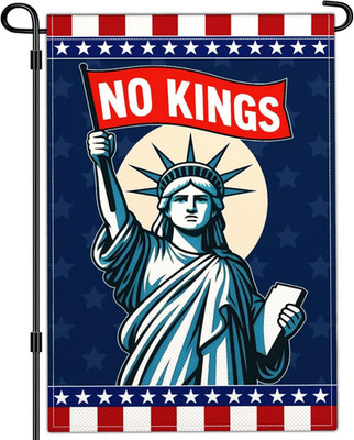 Statue of Liberty No Kings Garden Flag Hate Garden Flags for outside 12X18 Doubl