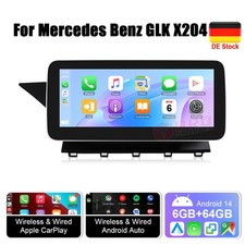 Autoradio 10,25" 6+64GB Navigatore GPS per MERCEDES-BENZ Classe GLK X204