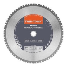 14" 72 Teeth Dry Cut Steel and Ferrous Metal Cermet Saw Blade with 1-Inch Arbor