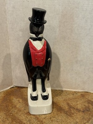 Vintage Empty Old Crow Bourbon Whiskey Decanter Crow Figure Porcelain