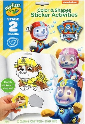 Crayola Stage 2 Doodle Color & Shapes Sticker Activities Paw Patrol!!!