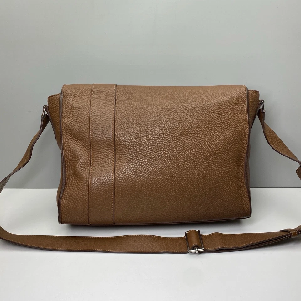 Bolso Mensajero Hermes Francia Marrón Togo Cuero Hombre Foto 2 de 4