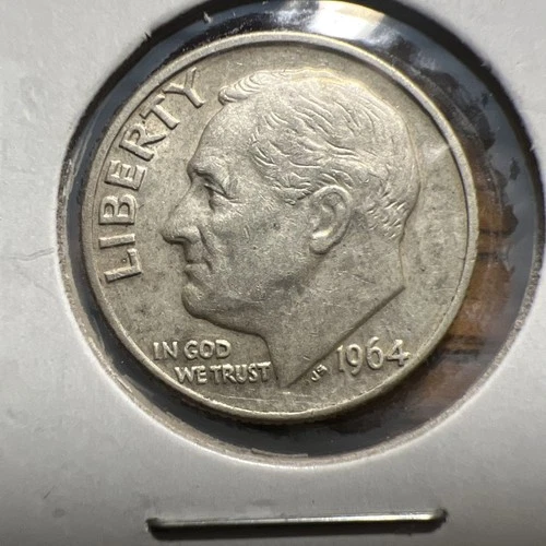 1964-D Roosevelt Dime - Circulated Condition - 90% Silver - US Coin - Very Nice