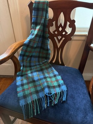 James Pringle Weavers 100% Lambs wool Scarf Made Scotland Plaid