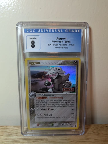 CGC 8 Aggron 1/108 Ex Power Keepers Reverse Holo. Pokemon Cards. PSA BGS