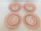 Anchor Hocking Pink Miss America Depression Glass Sherbet Plates - 4
