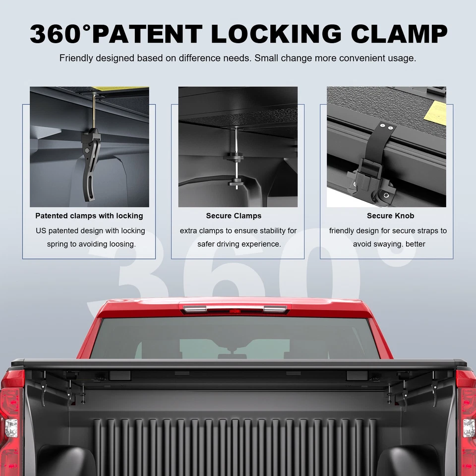 6.9FT Hard Tonneau Bed Cover For 19-25 Chevy Silverado GMC Sierra 2500 3500HD - Image 4 of 4