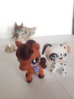 Y2K Lot  Hasbro Littlest Pet Shop LPS Cat#468 Dalmation#44 Great Dane#817 Horse — photo 3