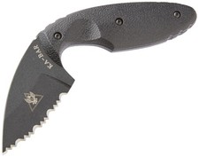 1481 TDI Law Enforcement Serrated Edge Knife,Small,Black