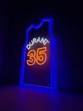 Kevin Durant Jersey LED Neon Bar Sign Oklahoma City Thunder Basketball NBA Final