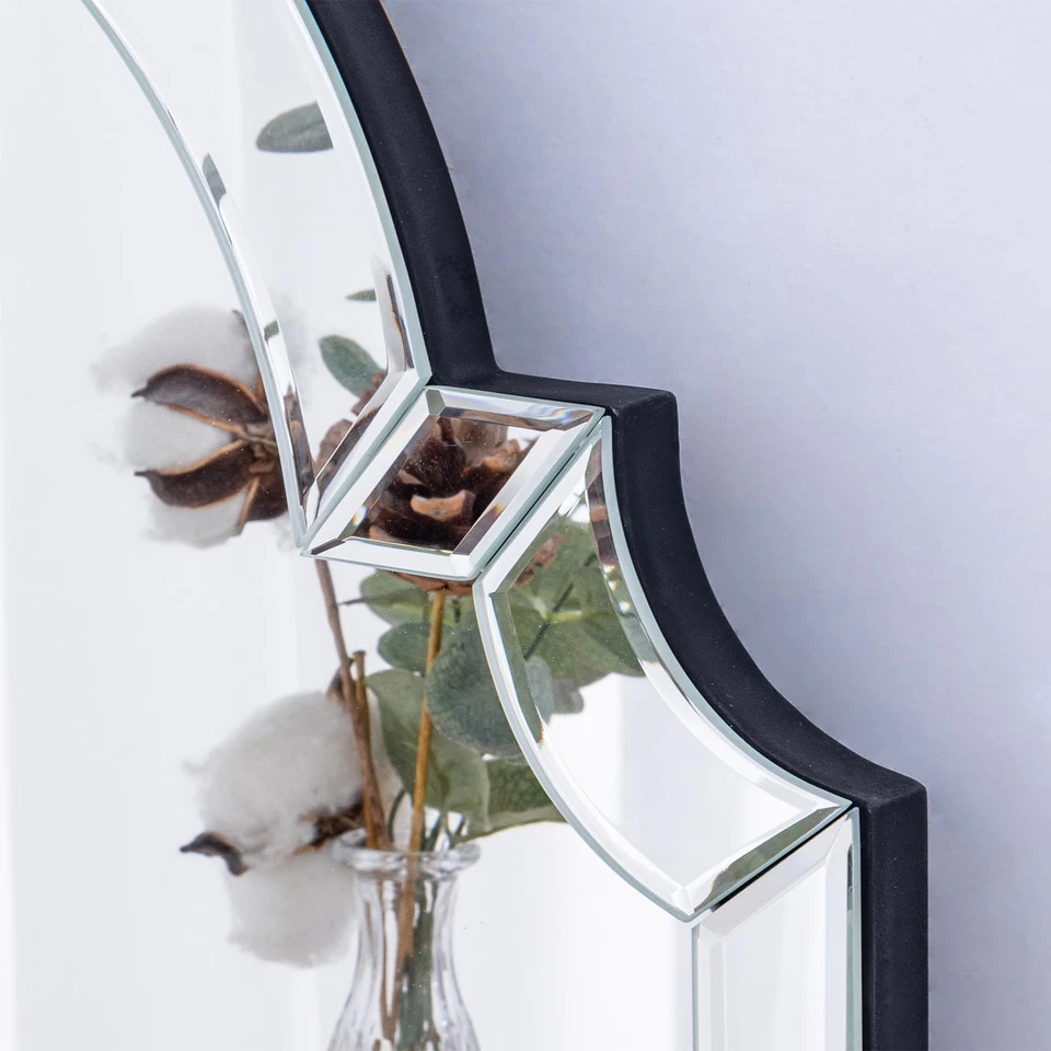 Large Arched Wall Mirror, 22" X 34" Bathroom Mirror with Glass Beveled Edge, ... - Image 3 of 4