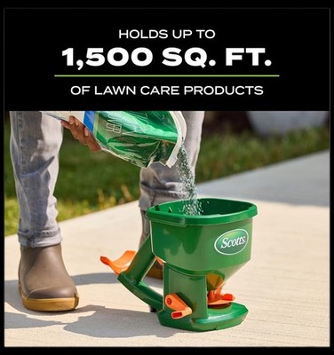 Scotts Whirl Hand-Powered SpreaderFor Grass Seed, Lawn Fertilizers, and More!