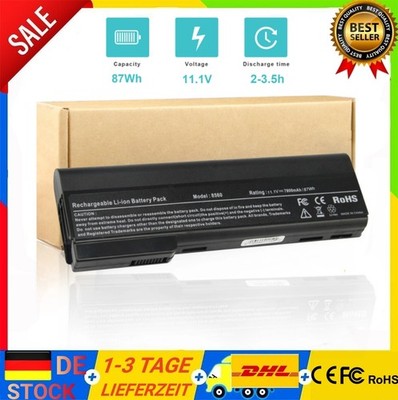 7800mAh 9 CELL Akku Für HP Elitebook 8460p 8560p 8570p ProBook 6360b 6460b 6560b