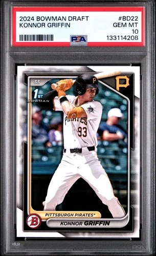 2024 BOWMAN DRAFT KONNOR GRIFFIN 1ST BOWMAN #BD-22 PSA 10