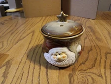 Santa “Ho! Ho! Ho!” Pottery Jar W/Lid Greenbrier International Inc