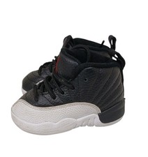 Nike Air Jordan 12 TD Retro Playoffs Black White 850000-006 Kids Shoes Size 5C