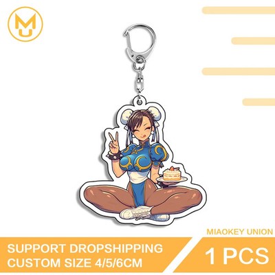 Chunli Waifu Anime Pendant key holder Succubus keyrings Keychain Collection 